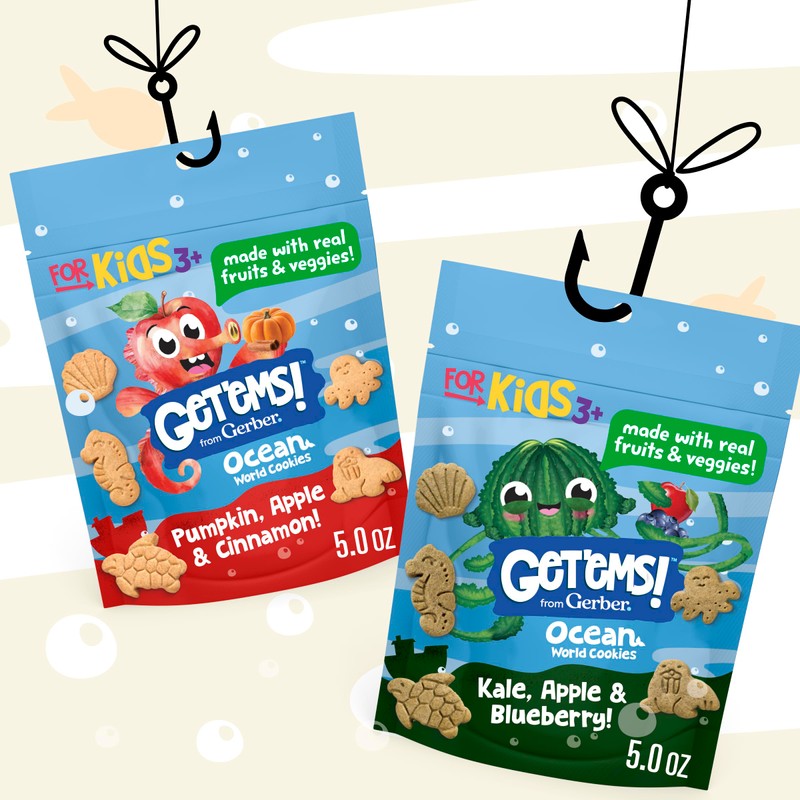 Get'ems! from Gerber Pumpkin, Apple & Cinnamon Ocean World Cookies,