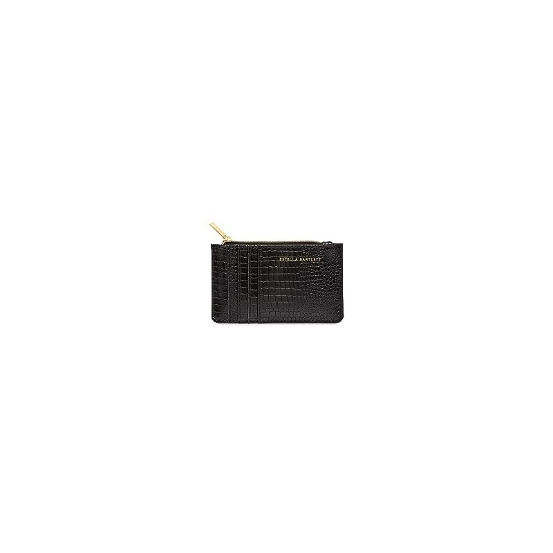 Estella Bartlett Black Croc Card Purse