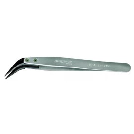 HOROTEC 12.715 Watchmakers Tweezer With Black Carbon Fiber Hard Curved Fine Tips
