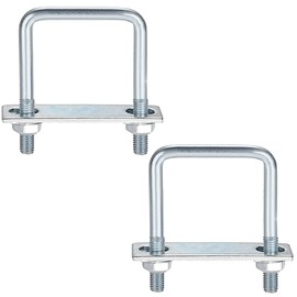 duoyif U Bolt M8 95 x 120 mm U Screws M8 U-Bolt Square Stainless Steel with Nut Frame Plate Washer U Bracket for Pipe Attachment Car Ships Towing 2 Pieces (95 x 120 mm)