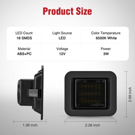 Nilight License Plate Lights Compatible with 2015 2016 2017 2018 2019 2020 F150 Raptor Smoke Lens Black Housing 6000K White 2PCS Pack