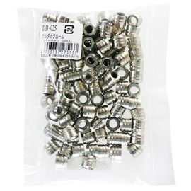 WAKI DB-025 Nickel Dowel Men Concave (100 Pieces) 0.4 inch (10 mm) Chrome