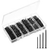 Mr. Pen- Nail Assortment Kit, 1200 Pcs, 4 Sizes, Black,