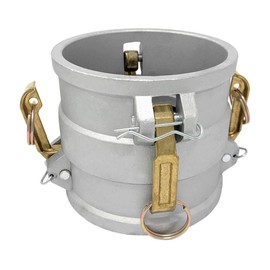 Gloxco Aluminum Type DD Cam and Groove Spool Coupler, 4" Female Camlock x 4" Female Camlock (CAM-40-DD-AL)