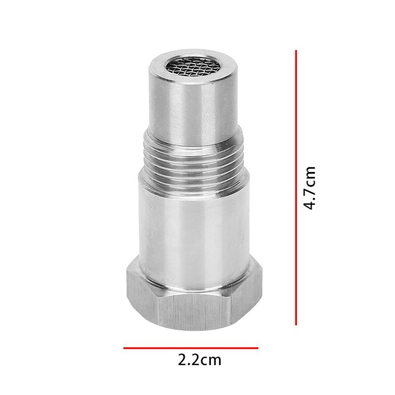 Nicear Sauerstoffsensor-Dichtungsadapter M18 x 1,5 Edelstahl O2-Sensor-Dichtungsadapter Katalysator-Fix Motorlicht Sauerstoffsensor-Sockel-Kit