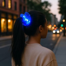 Light Up LED Scrunchie Navy blue (1pc)