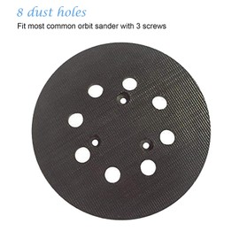 5 Inch Sander Replacement Pad Compatible with Makita Orbital Sander BO5030 BO5030K BO5010 BO5031K BO5041K, 8 Hole Hook and Loop Sanding Pad Replaces 743081-8 743051-7