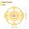 sourcing map 2Pcs Retro Lace Placemats, French Crochet Doilies Round