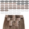 Prasacco Pack of 40 Hair Extensions Clips, Wig Clips, Hair