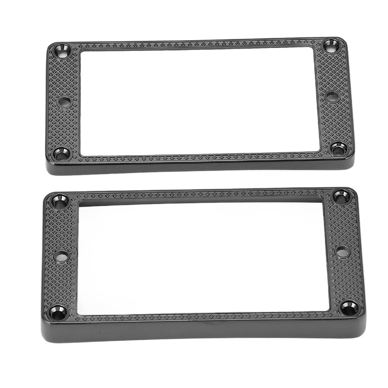 2Pcs Humbucker Pickup Ring Metal Mounting Frame Flat Bottom Replacement