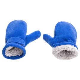 Kids Winter Thermal Gloves Toddler Polar Fleece Thick Warm Mittens Soft Cotton Wool Lined Gloves Windproof Snow Ski Gloves with Adjustable Wrist Strap for Boys Girls Outdoor Activities Age 4-7