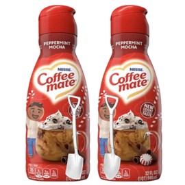 Coffee-mate CoffeeMate Peppermint Mocha Liquid Coffee Creamer 32 oz 2 pack w/ Shovel Spoons