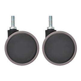 Basic Series BDR75EBKG Dual Wheel Caster 3.0 inches (75 mm), Black (Pack of 2)