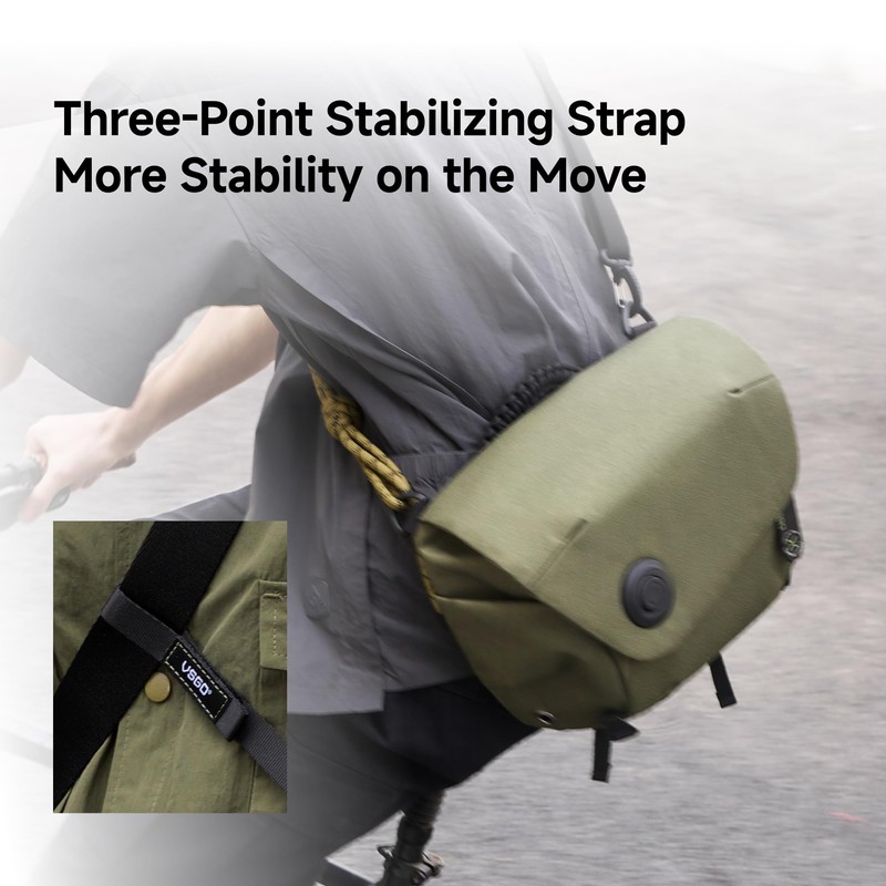 VSGO 6L Casual Crossbody Camera Sling Shoulder Bag - Olive