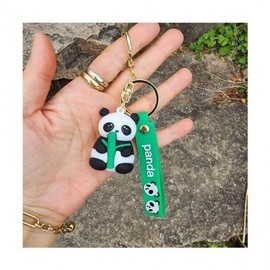 Bamboo Panda Bag Charm Keyring Keychain Keyholder
