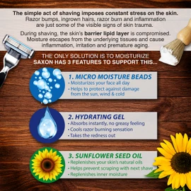 Saxon Post Shave Cream with Micro Moisturizing and Conditioning Beads, Woodspice