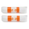 OrthoStep Flat Athletic White 63 inch Shoelaces 2 Pair Pack
