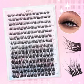CllUTRS Individual Eyelash Extensions, 14 Different Lengths, Pre-fanned Volume Lashes, Black