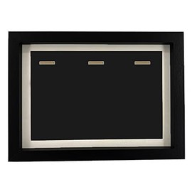 Medal Display Box, Medal Display Frame, Wooden Display Frame, Medal, Retired Medal, Armband Epaulette, Glory of a Life, Marathon Medal, Storage Photo Frame, Holds 3 Pieces (Black)