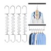 Kleverise Stainless Storage Space Saving Organizer Cascading Closet Clothes Hanger