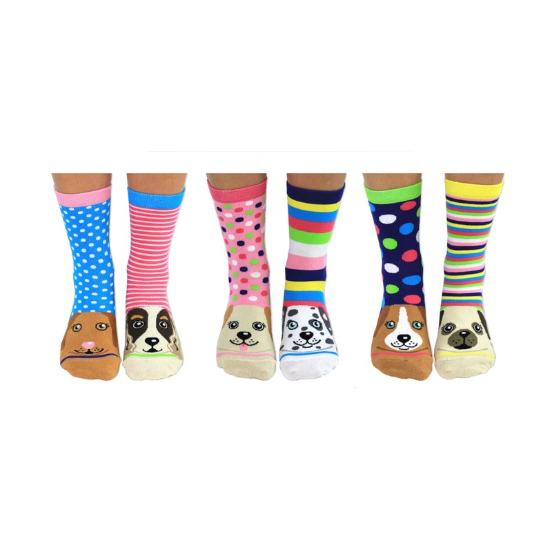 United Oddsocks - Box 6 Oddsocks Women Pawsome, UK 4-8,
