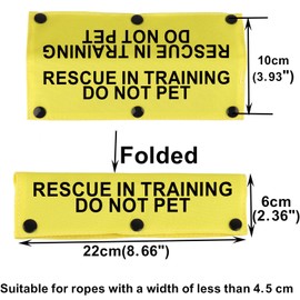 Funny Dog Leash Sleeve Rescue in Training Do Not Pet Dog Leash Wrap Sleeve Pet Birthday Gift (Rescue in Training-YE Sleeve)