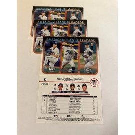 2024 TOPPS BASEBALL AMERICAN LEAGUE LEADERS BASSIT/EFLIN/C