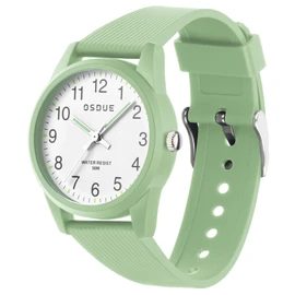 OSDUE Kids Watches, Kids Watch for Boys Girls 50M Waterproof, Children Analogue Quartz Watch, Learning Time Easy to Read, Soft Band Wrist for Sport Outdoor, Kid Gifts, Christmas Gifts-Green