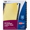 Avery Jan-Dec Tab Binder Dividers, Pre-Printed Black Leather Style Tabs,