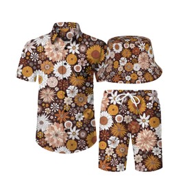 COCYPAN 16 70s Shirts For Men,hippie clothes for men,Hippie Shirt,Mens 70s Shirt,Mens Hawaiian Shirts And Shorts Set,mens disco shirt, 16-XL