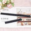 2 Pcs 30cm&15cm Metal Ruler, Stainless Steel Ruler Black Metal