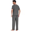 WiWi Mens Viscose from Bamboo Pajama Set Short Sleeve Pajamas