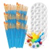 Kunruea 60 Pinceles Para Pintura Acrílico Oleo Acuarela, 6 Palettes