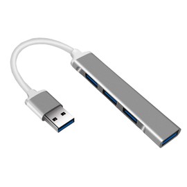 LITTONE® 4 in 1 USB Type-C to 3 Port USB 2.0 USB 1 Port 3.0 PD Charging Port Hub Multifunction Adapter (USB Space Gray)