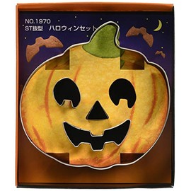タイガークラウン クッキー型 シルバー 128×123×21mm ST抜型ハロウィンセット 18-8ステンレス かぼちゃ 顔 パーツ 1970 4個入