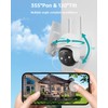 ZUMIMALL Solar Security Cameras Wireless Outdoor, 360° View Outdoor Camera