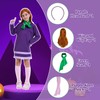 Girls Halloween Costume Long Sleeve Purple Dress Cosplay with Accessories