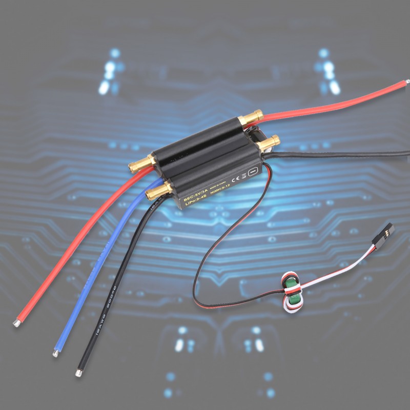30A RC Boat Waterproof Brushless ESC Electric Speed Controller Accessory