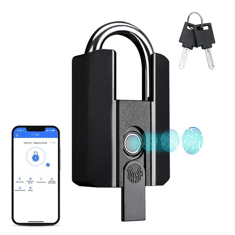 Fingerprint Padlock IP67 Water Resistant APP Control Smart Pad Lock