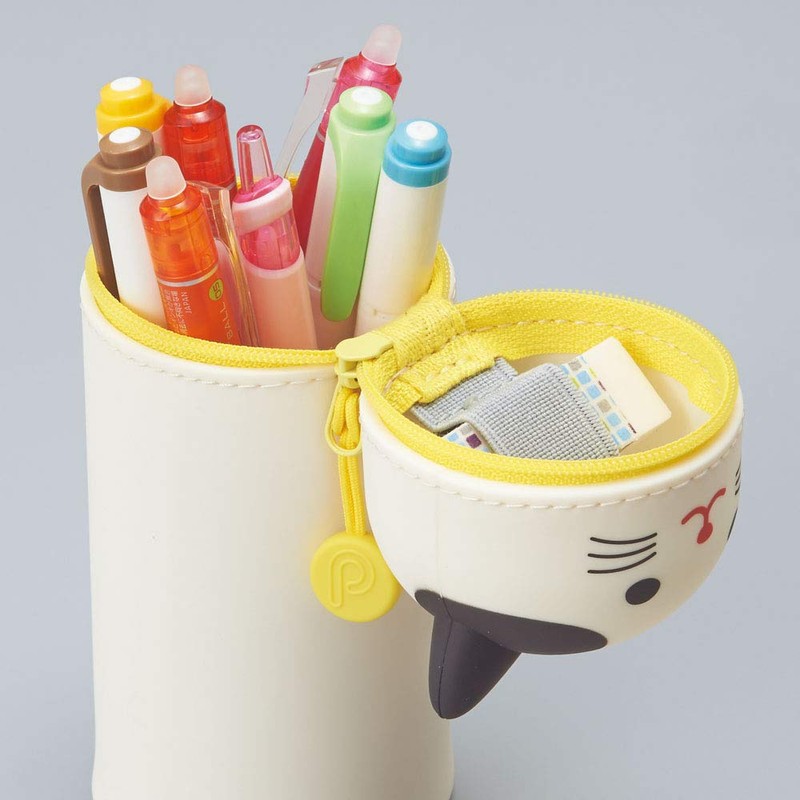 LIHIT LAB. PuniLabo Stand Up Pen Case (Pen Holder), Gray