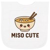 inktastic Miso Cute Soup Baby Terry Cloth Bib White 46d81