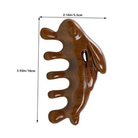 BESPORTBLE Sandalwood Rabbit Massager Comb Cute Cartoon Tool for Scalp Massage Ergonomic Design for Comfort at Home Office Travel Durable for Enhanced Relaxation