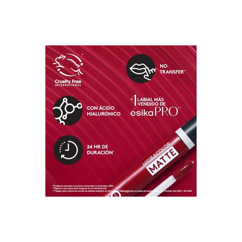 ésika Labial Líquido Hidracolor Matte 6 ml – Mate Hidratante