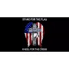 Stand For The Flag Kneel For The Cross Black Vinyl Decal Bumper Sticker