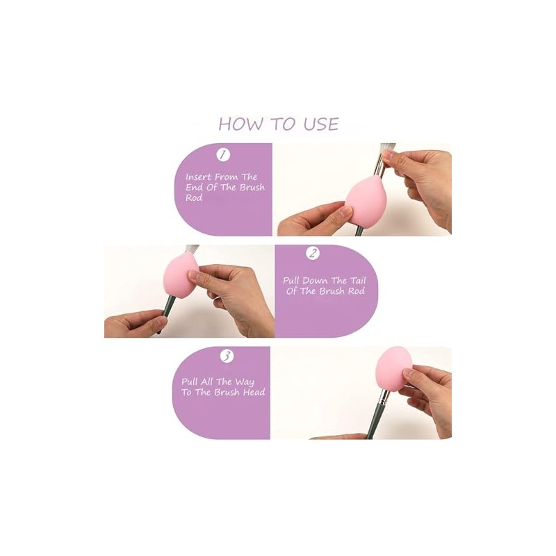 THJOPOKEEL 6 piezas Estuche Para Brochas De Maquillaje Funda Protectora