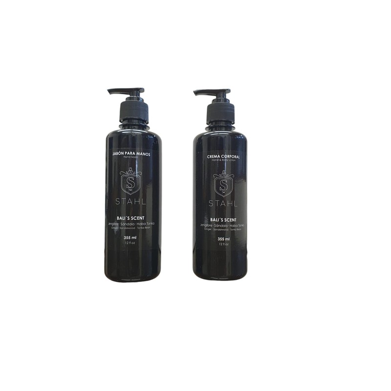 Kit Jabón Líquido Para Manos y Crema Corporal Stahl, 355ml,