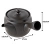 Tokonameyaki Teapot by Aoyama, Black Line Pattern, 600ml, Refreshing Strainer,