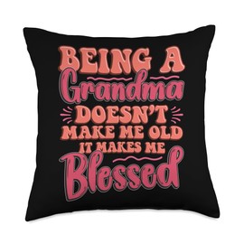 Pregnancy Announcement Grandma To Be Blessed To Be Grandma Throw Pillow