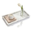N NANSHOP Natural Marble Vanity Bathroom Tray, 12 x 6