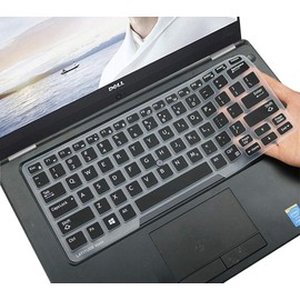 Keyboard Cover for Dell Latitude E7450 E7470 E5470 E7480 5480 5490 5491 7490, Dell Latitude 3340 E3340 Laptop Keyboard Protector Ultra Thin Soft Keyboard Skin, Black (US Layout, with Pointing)